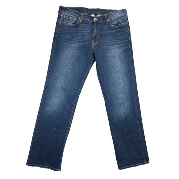 Lucky Brand‎ Jeans Mens 34 Blue Denim Mechanic Vintage Straight - Picture 1 of 8
